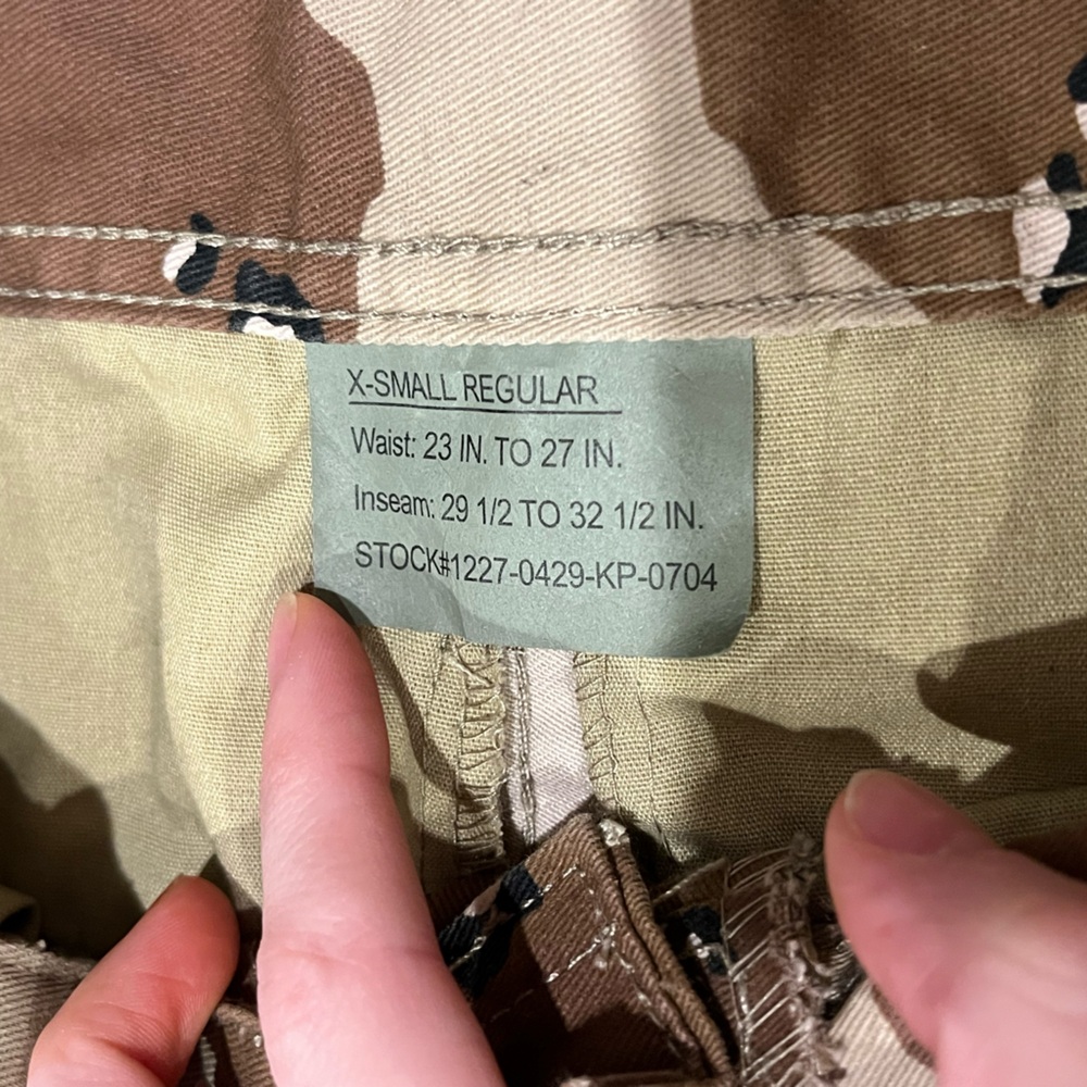 Zumiez Rothco BDU Desert Camo Cargo Pants XS - Picture 3 of 4